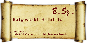Bulyovszki Szibilla névjegykártya